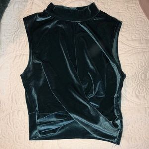 Velvet crop top